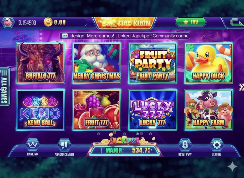 Fire Kirin Slot Games